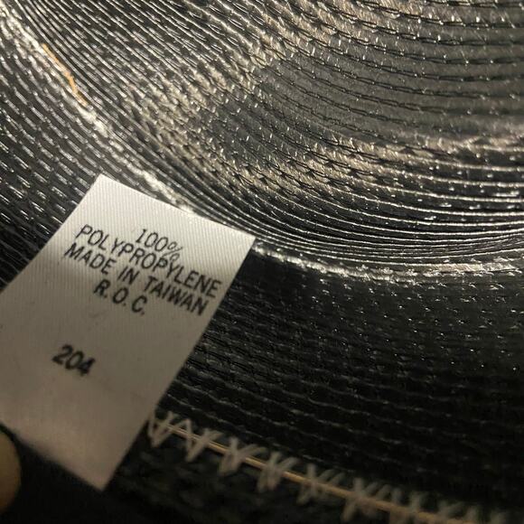 Black Hat W/ Gold Trim Fancy Church Party Special Funeral Ladies Polypropylene main image 8